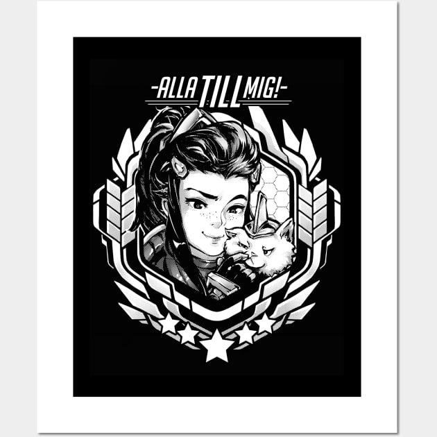 Brigette "Alla Till Mig!" Wall Art by RobotCatArt